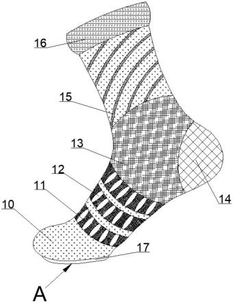一种混纺高透气针织袜的制作方法