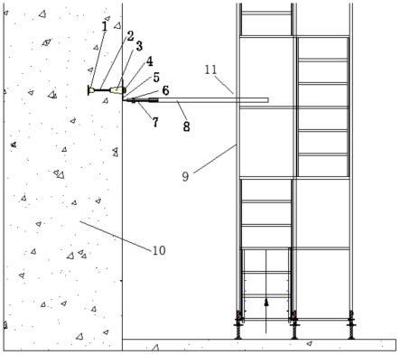 一种借用液压爬模爬锥进行安全爬梯附着的施工方法与流程