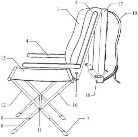 一种背包式便携户外座椅