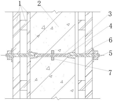 一种地下剪力墙三段式止水螺栓孔洞防水封堵构造及方法与流程