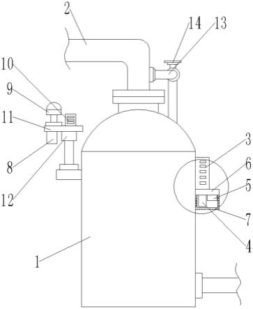 一种原水罐进水管防溢水结构的制作方法