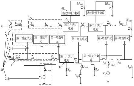 一种分布式功率放大器及其增益控制方法、信号发射装置