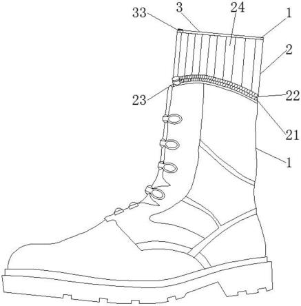 一种伞兵靴护踝装置的制作方法