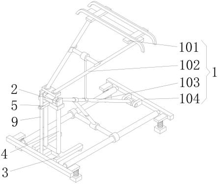 一种火车受电弓维修用辅助支撑结构