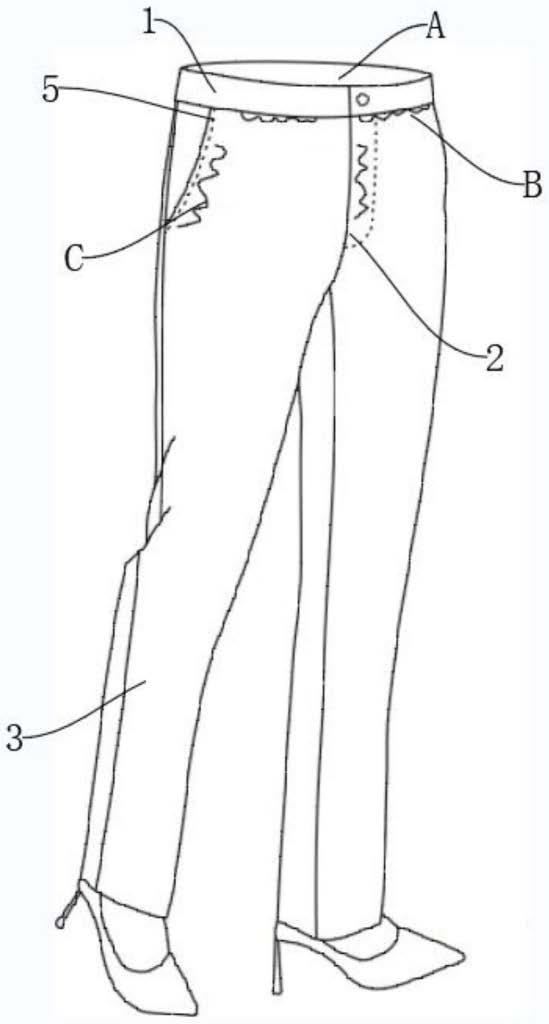 一种腰腹部舒适的合体西裤的制作方法
