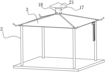 一种用于仿木凉亭的顶部防雨水侵蚀结构的制作方法