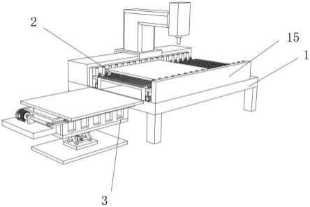 带有升降式上料架的激光切板机的制作方法