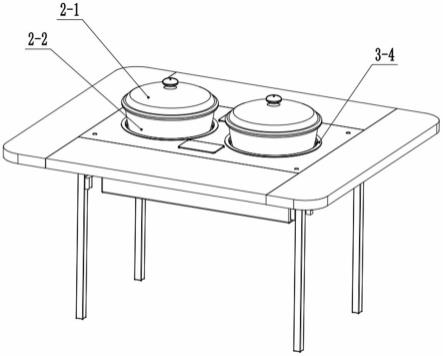 一种组合式汽锅专用桌的制作方法