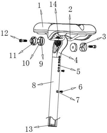 一种带尾灯的自行车座管的制作方法