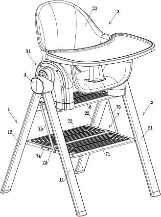 一种多用的儿童餐椅的制作方法
