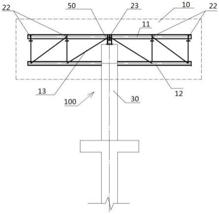 一种混凝土柱侧悬臂桁架的卸料平台的制作方法