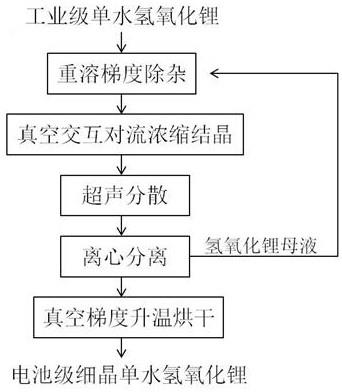 一种电池级细晶单水氢氧化锂的制备方法与流程