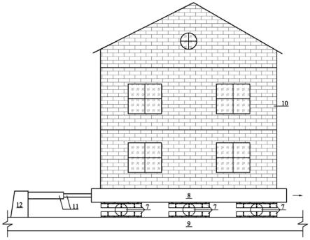 一种用于移动建筑物的装置