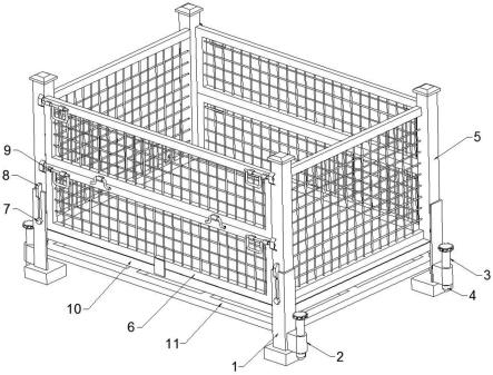 一种稳定性强的折叠网片料箱的制作方法