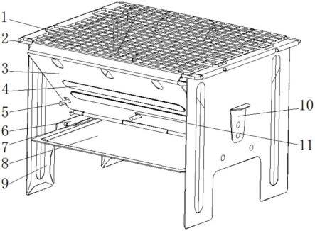 一种可折叠烧烤炉的制作方法