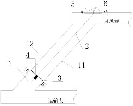 开切上山防片帮施工结构的制作方法