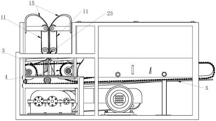 一种链式剥麻机构