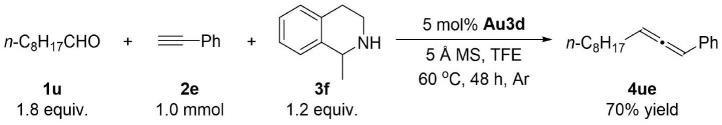 一种基于金卡宾催化体系室温条件下1,3-二取代联烯类化合物的制备方法