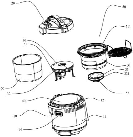 一种具有压力锅及空气炸锅集成烹饪锅具的制作方法