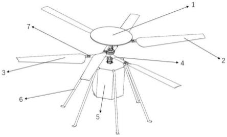 一种可折叠的火星直升机