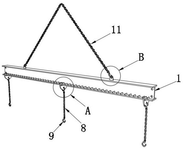 可快速调节吊点位置的平衡吊梁的制作方法