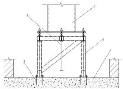 混凝土外包钢柱脚施工支架及垂直度调整方法与流程