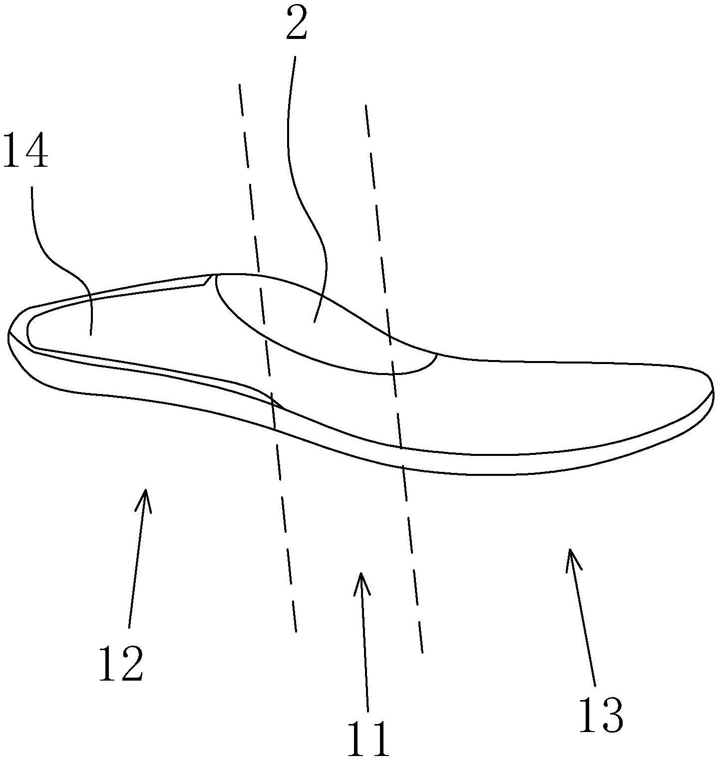 鞋垫足弓结构的制作方法