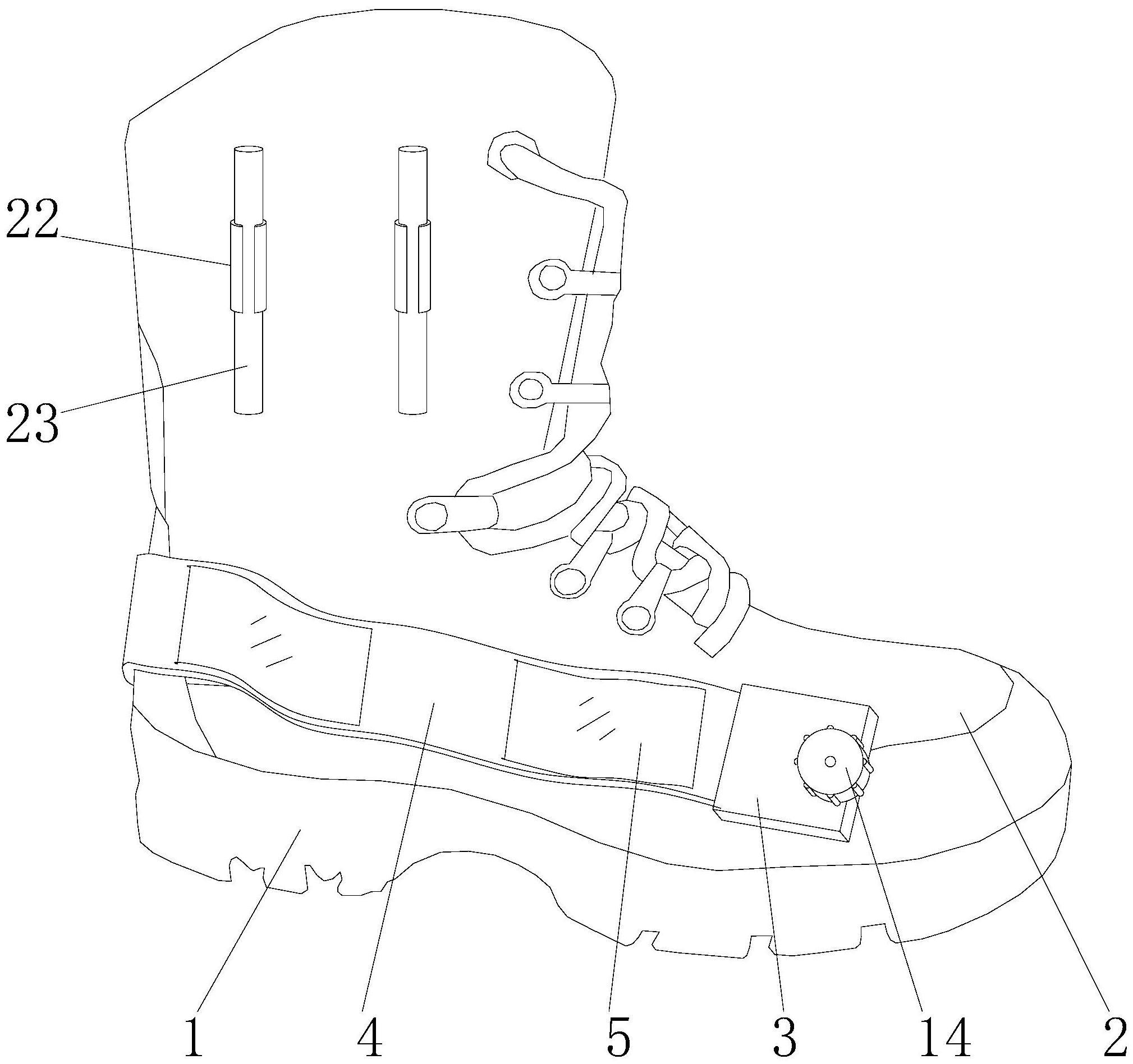 一种用于水域防滑救援靴的反光警示结构的制作方法