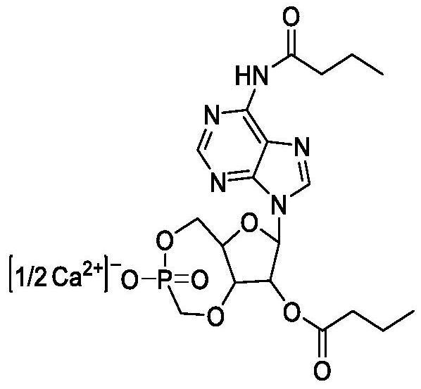 一种二丁酰环磷腺苷钙及其连续制备方法和应用与流程