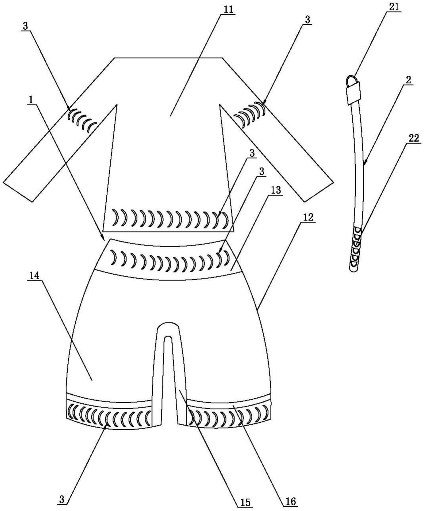 一种具有柔性透气绑缚功能的衣物的制作方法