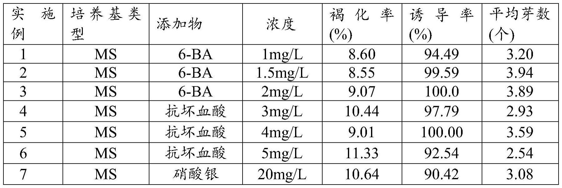 一种降低菜豆离体再生体系褐化的方法