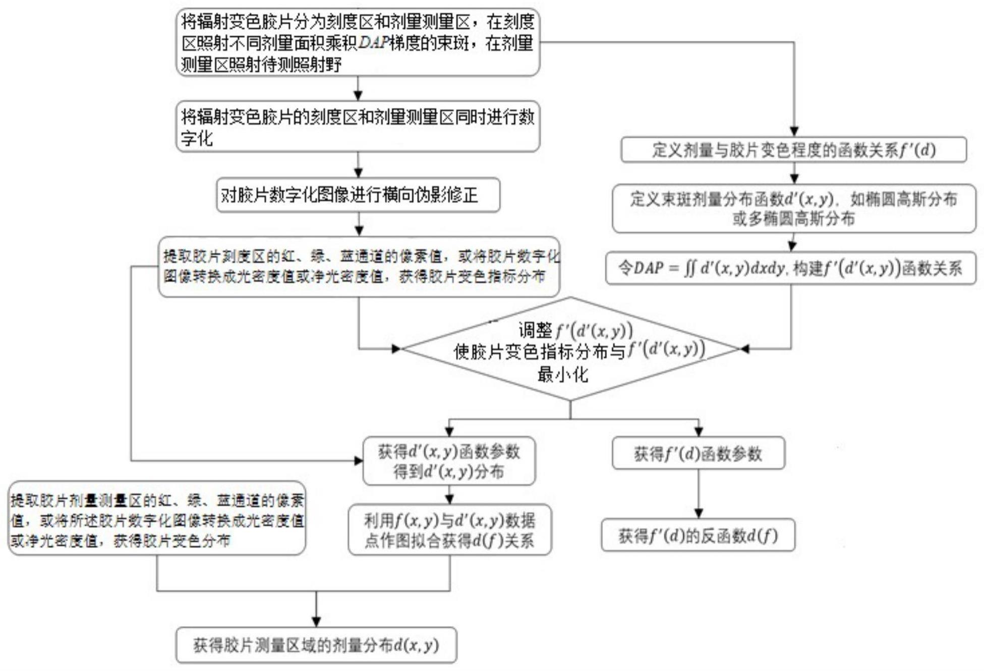 扫描离子束照射下的辐射变色胶片剂量测量方法和系统