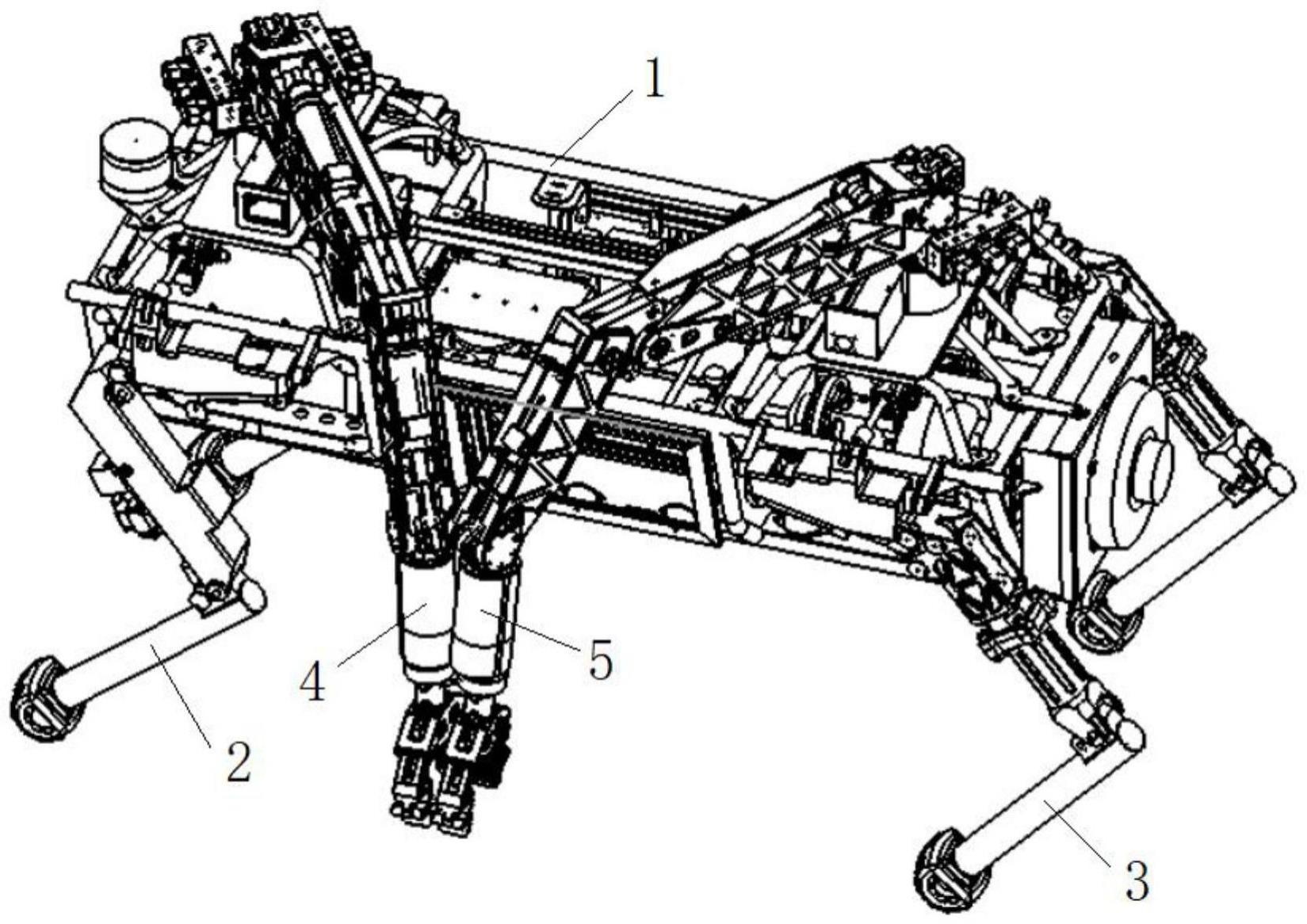 一种机械臂协同工作的电驱动四足机器人