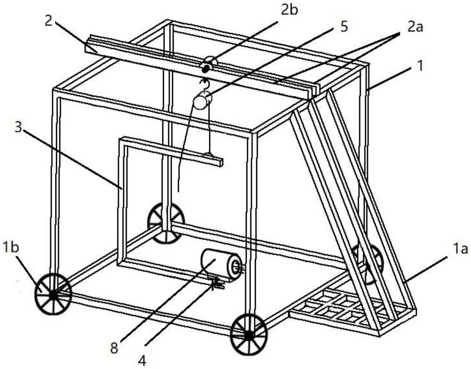 一种预制T型桥梁负弯矩张拉用千斤顶操作架的制作方法