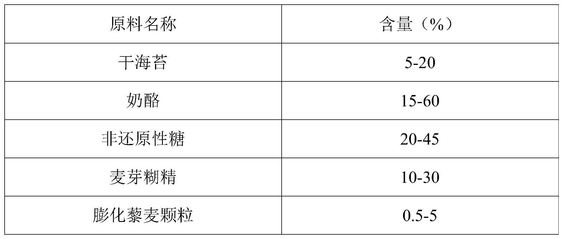 奶酪夹心海苔及其制备方法与流程