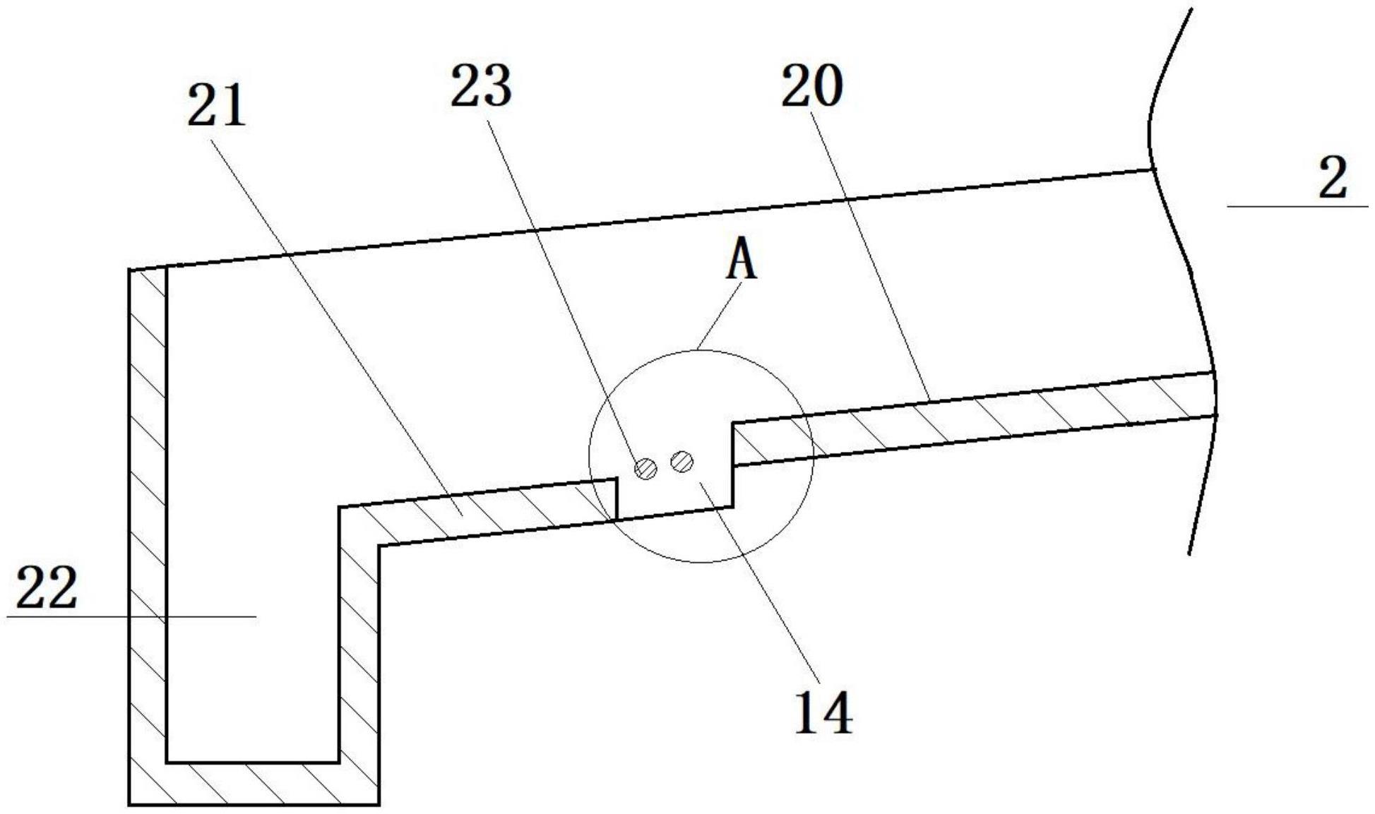 用于滚塑塑料粉末振动筛的筛分回料口结构的制作方法