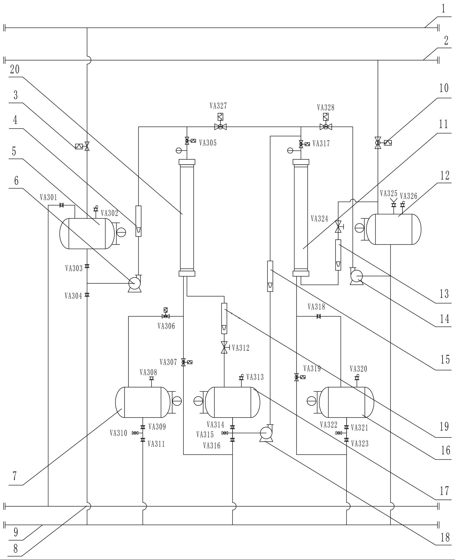 茶多酚组合膜分离浓缩模块化教学实践装置的制作方法