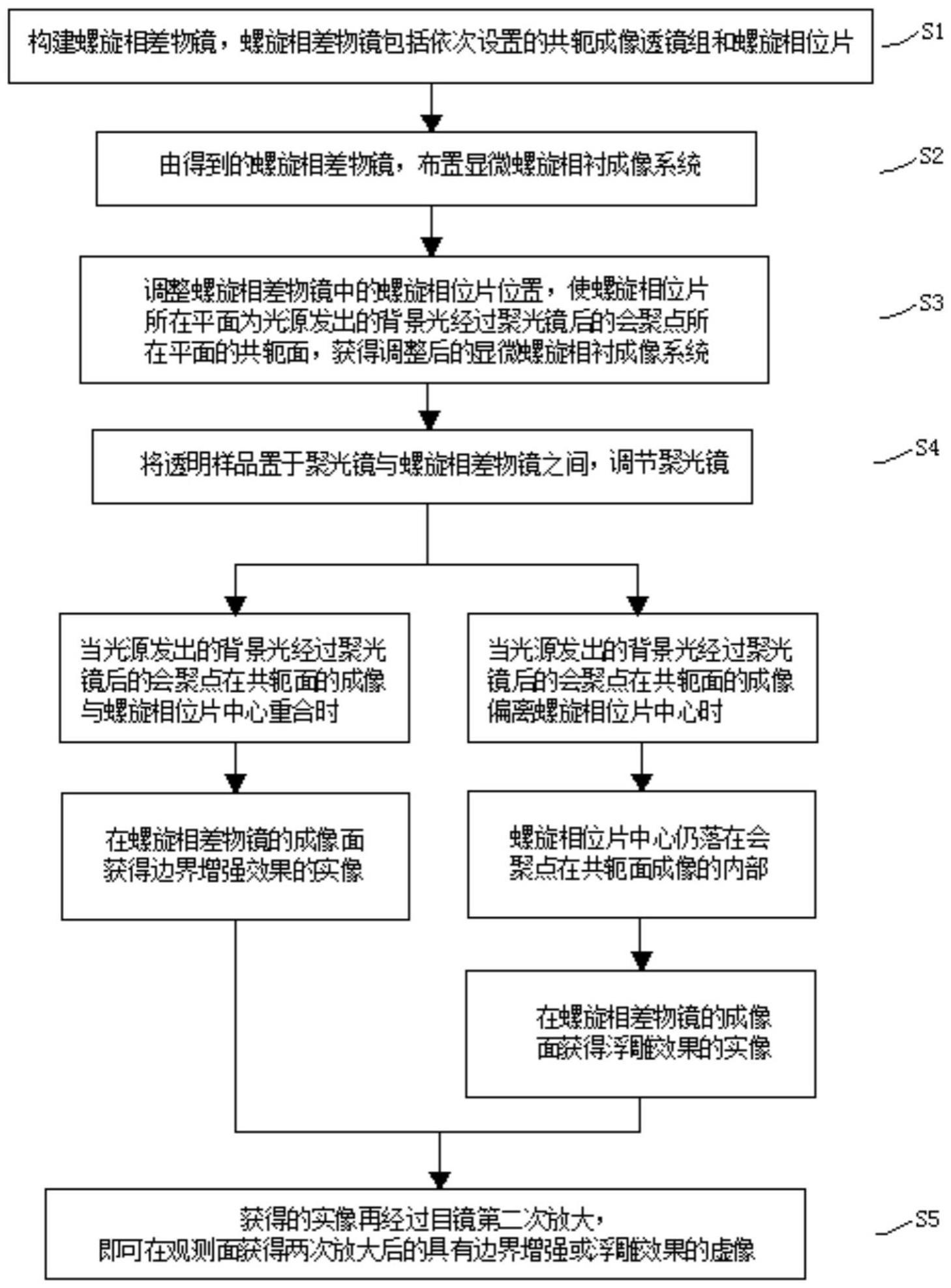 显微螺旋相衬成像方法及系统