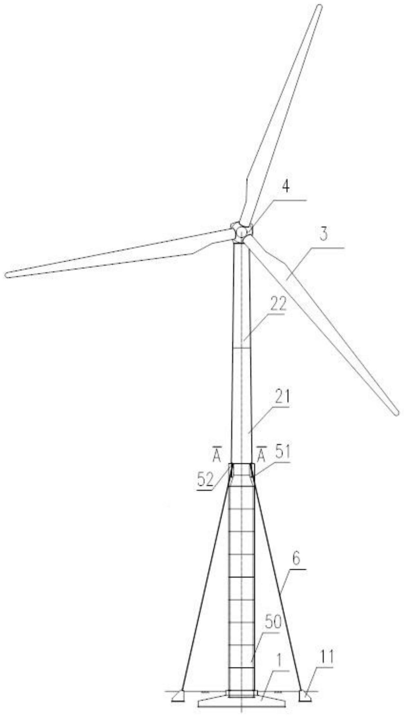 一种老旧风电机组塔筒加高结构及其施工方法与流程