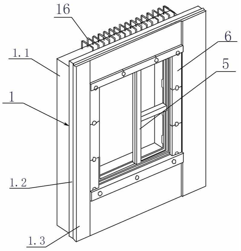一种三明治板的外挂窗结构及其施工方法与流程