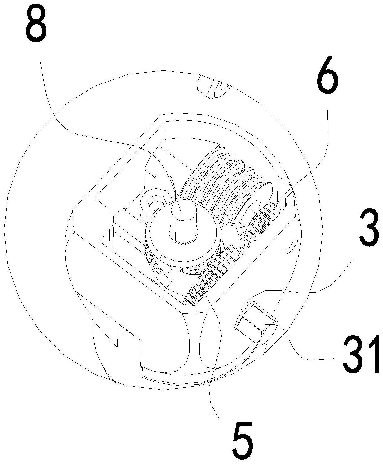 一种蜗轮蜗杆组合齿轮平稳驱动的快速伸缩的自锁支杆的制作方法