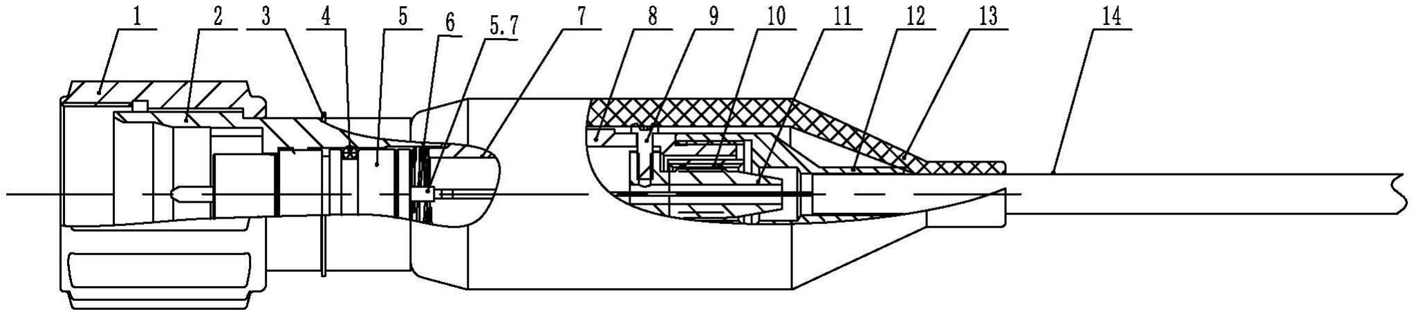 扩束水密光纤连接器组件及插头的制作方法