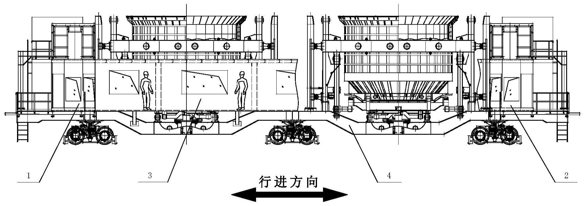 一种双向司机室的一体式有驱焦罐运载车及运载方法与流程