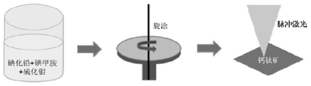 基于纳秒脉冲激光协同二硫化钼掺杂的钙钛矿膜及其制备方法与应用