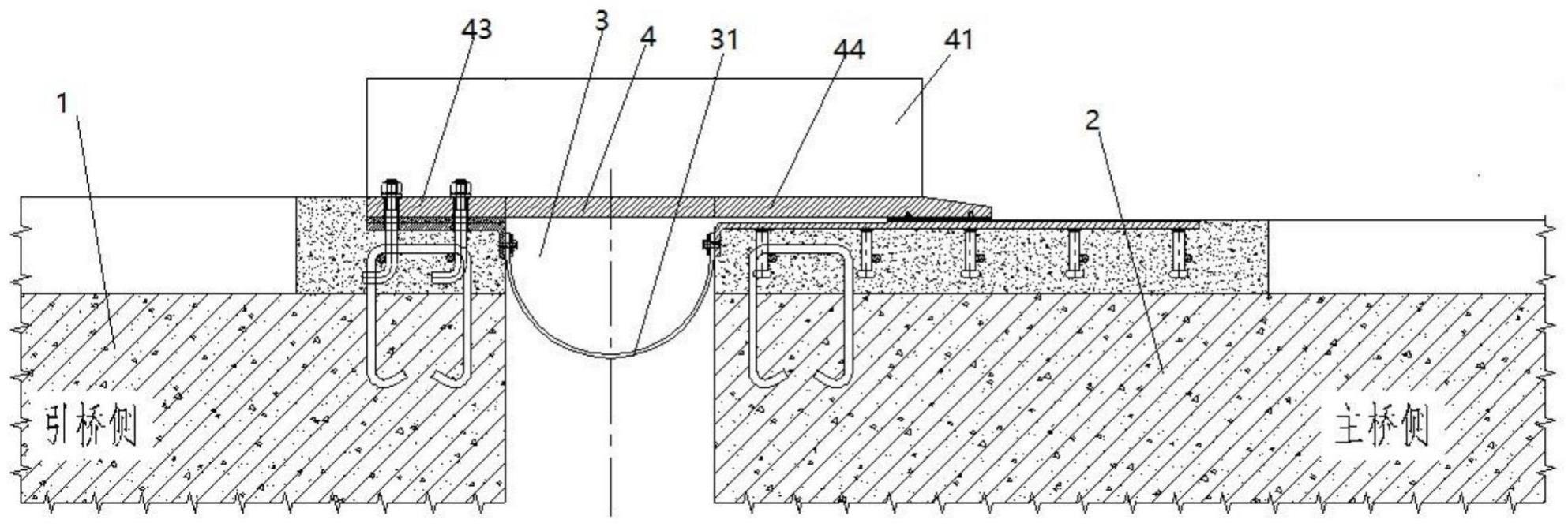 一种新型中等位移量有砟铁路梁端跨缝板伸缩装置的制作方法