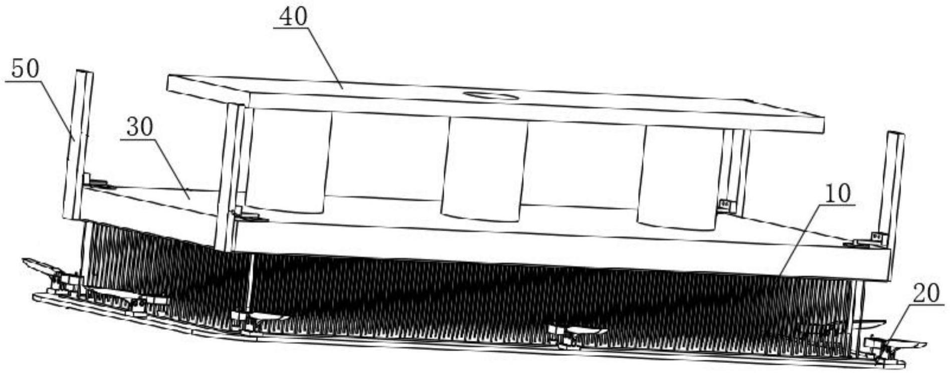 用于充气桨板制造的拉丝气垫材料上下层对位装置的制作方法