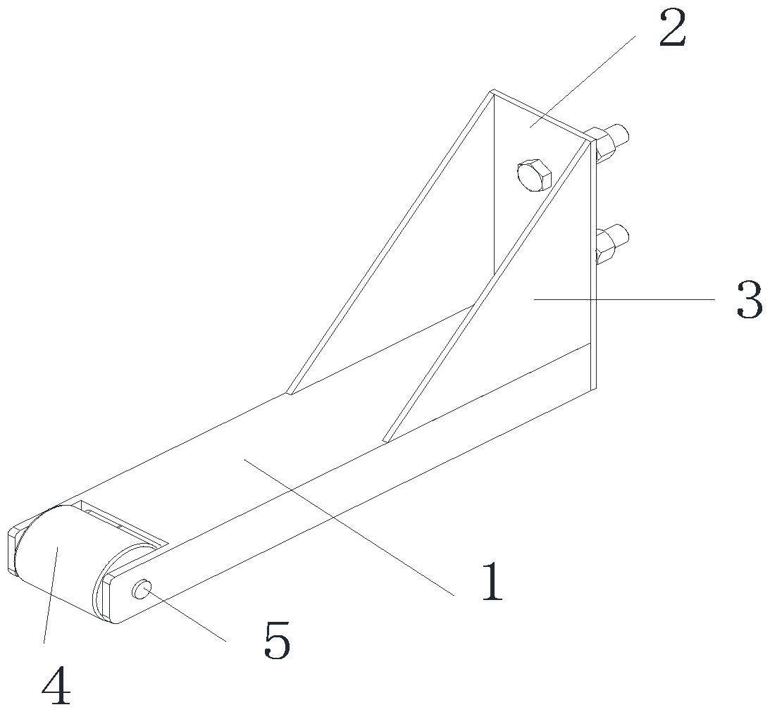 一种造楼机外挂架体顶升限位滚轮机构的制作方法