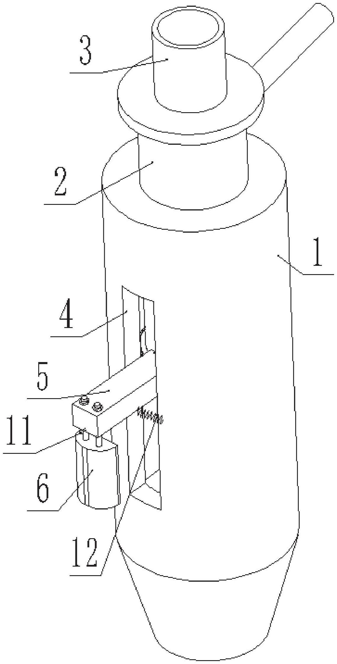 一种环斗加料机重锤式料斗开合装置的制作方法