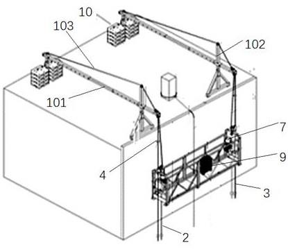 一种用于复杂幕墙的电动吊篮及其施工方法与流程