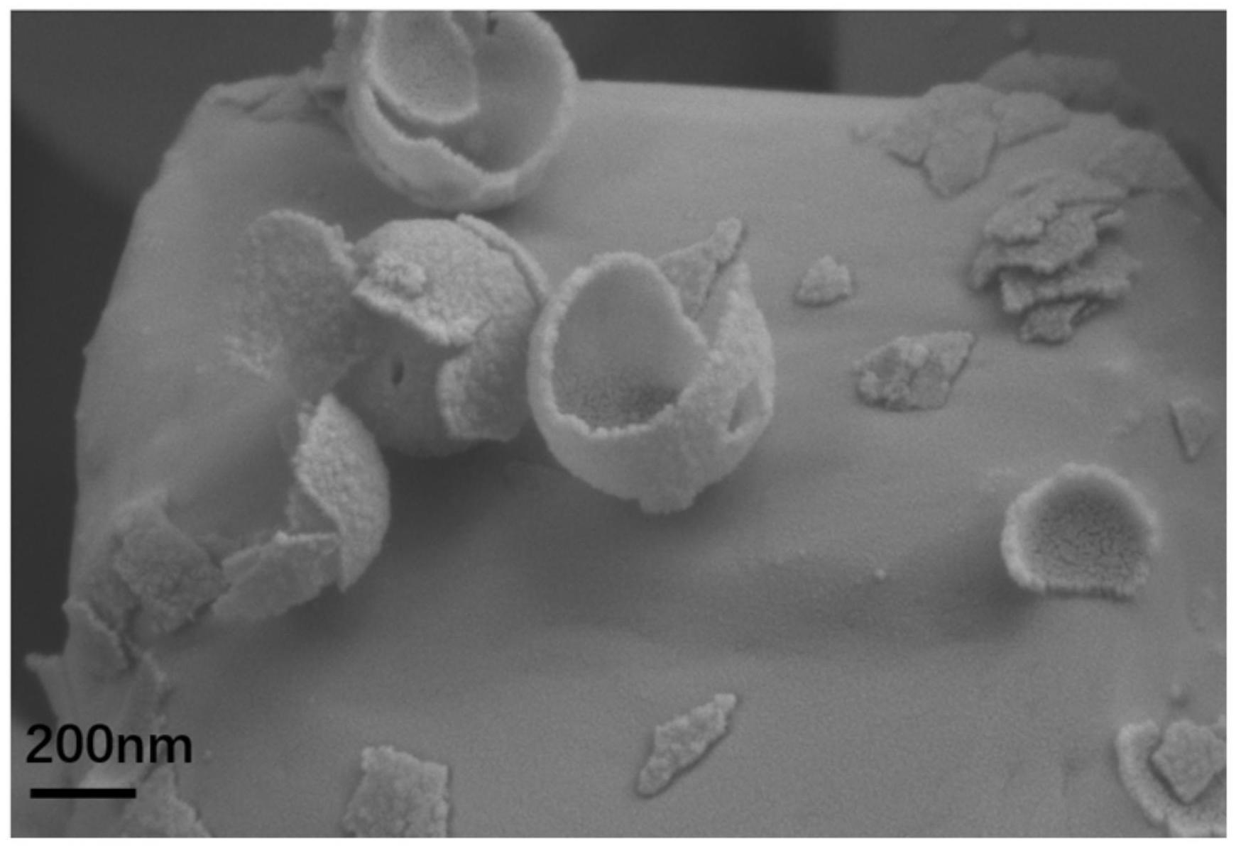 一种纳米中空碳球修饰的钙钛矿微晶及其制备方法